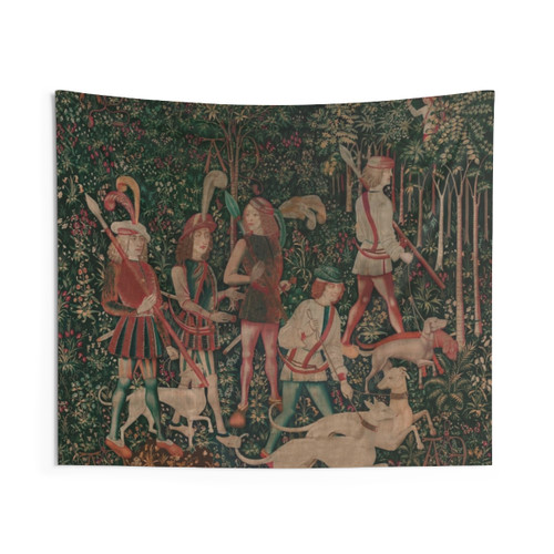 Unicorn Hunt Tapestry - Medieval Art Wall Hanging