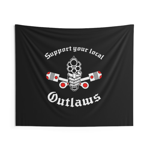 Outlaw MC Support Tapestry for Holidays
