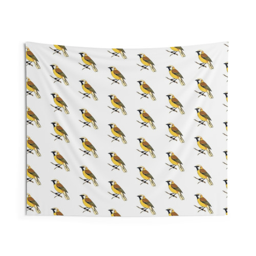 A beautifully designed bird stencil tapestry for home decor