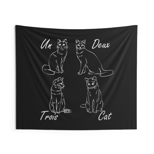 Un Deux Trois Cat French Tapestry