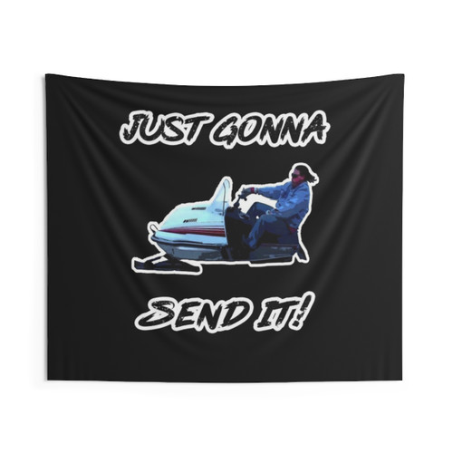 Larry Enticer Snowmobile Tapestry