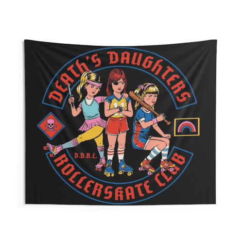 Retro D.D.R.C. Tapestry - Vintage 70s/80s Roller Derby Art