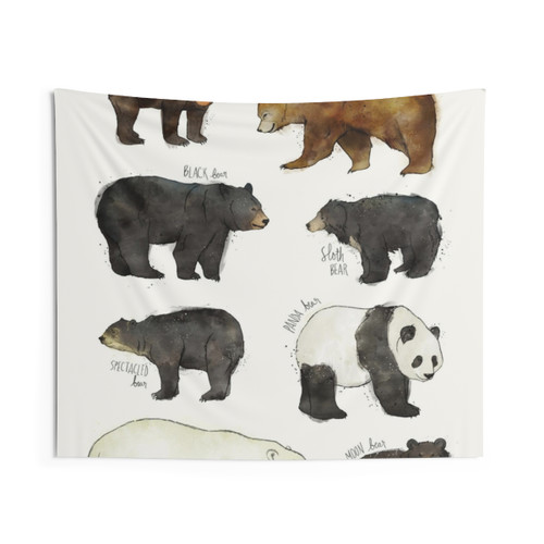 Majestic Bears Tapestry Featuring Nature and Wildlife