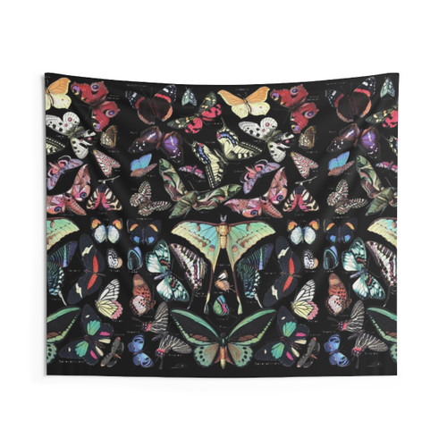 Colorful Butterfly and Moth Tapestry
