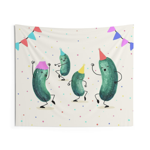 Pickle Party Tapestry Wall Hanging