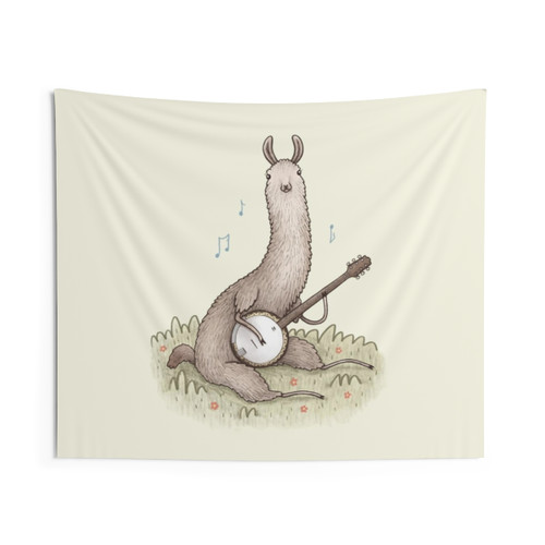 Banjo Llama Tapestry