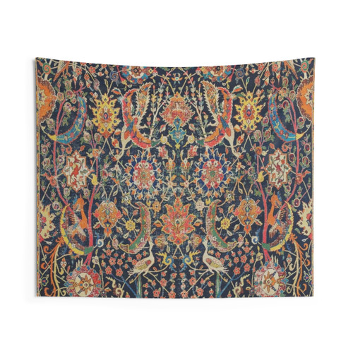 Vintage Kirman Vase Carpet Fragment Print Tapestry