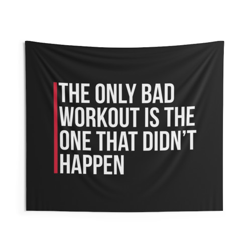 Gym Motivation Tapestry with Inspiring Workout Quote