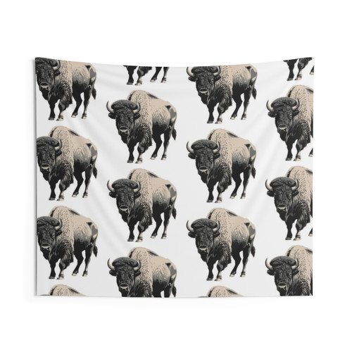 Bison Stencil Tapestry - Avatar Inspired Home Decor