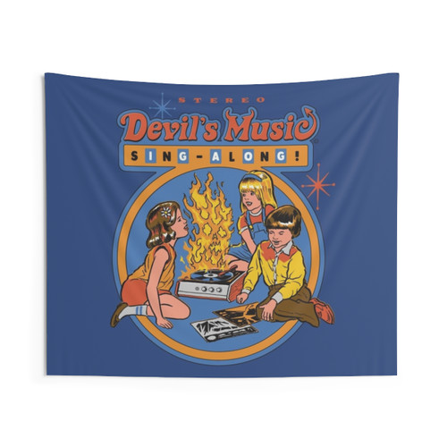 Vintage Devil's Music Sing-Along Tapestry