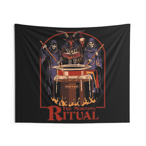 Retro Caffeine Ritual Tapestry