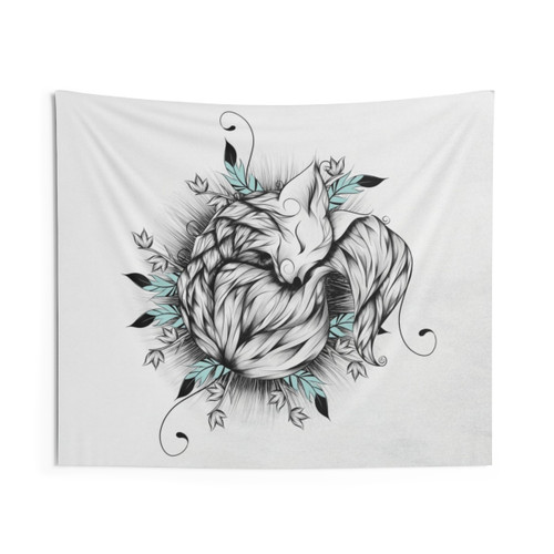 Boho Little Fox Tapestry Wall Hanging