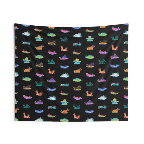 Sea Slug Black Tapestry