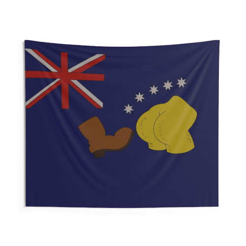 The Simpsons Australian Boot Flag Tapestry