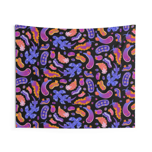 Sea Slug Tapestry - Vibrant Marine Life Wall Art