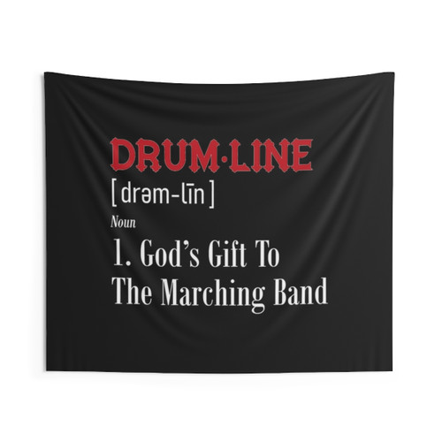 Drumline Definition Tapestry for Percussion Players