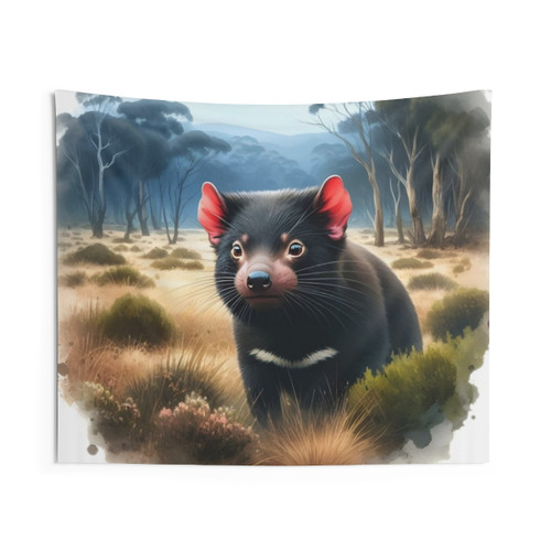 Tasmanian Devil Art Tapestry - Australia Wildlife