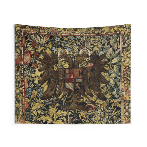 Coat of Arms Heraldic Tapestry with Double Eagle
