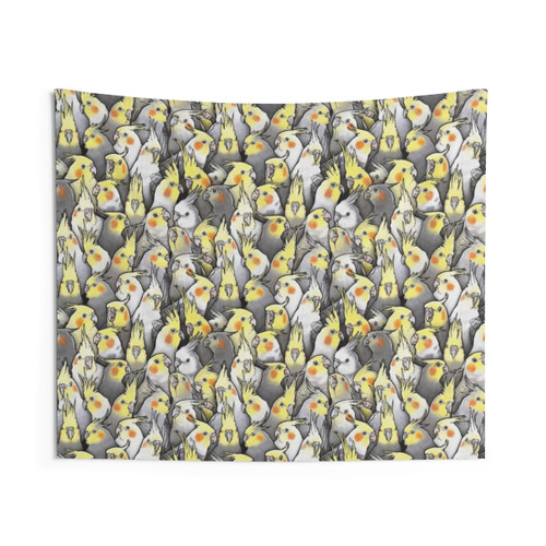 Cockatiels Galore Decorative Tapestry