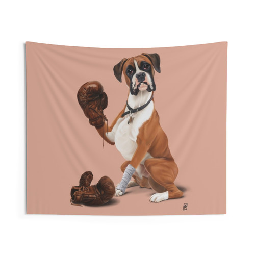Boxer dog tapestry