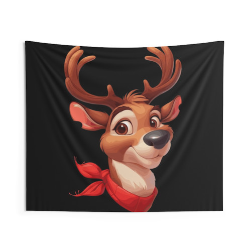 Cute Christmas Reindeer Tapestry