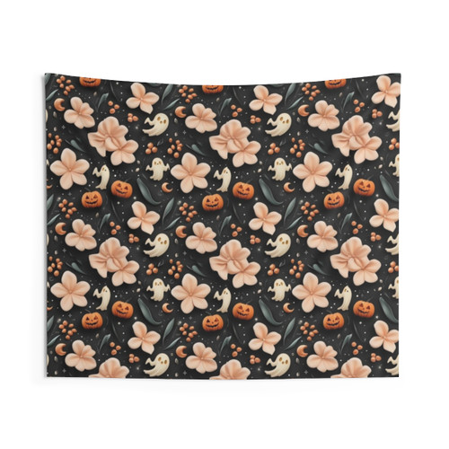 Festive Halloween Pattern Tapestry Wall Hanging