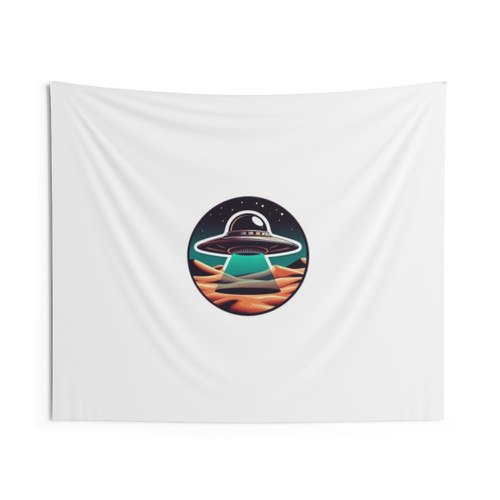 Alien Desert Landing Tapestry