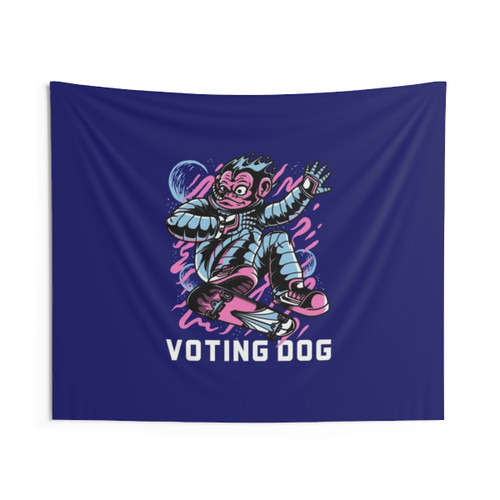 Skate the Galaxy Voting Dog & Cosmic Gorilla Tapestry