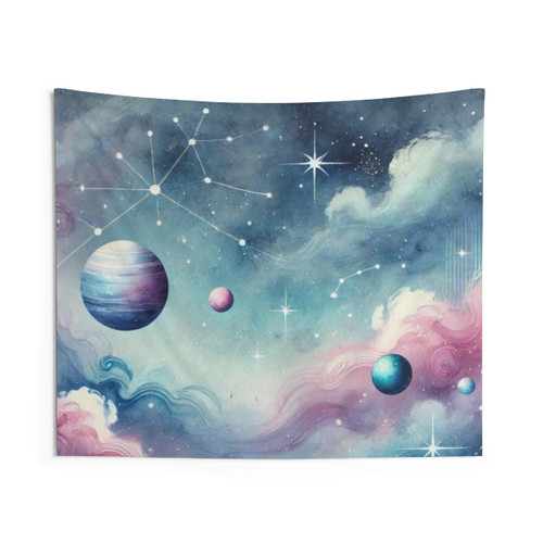 Ethereal Cosmos Tapestry - Celestial Wall Art
