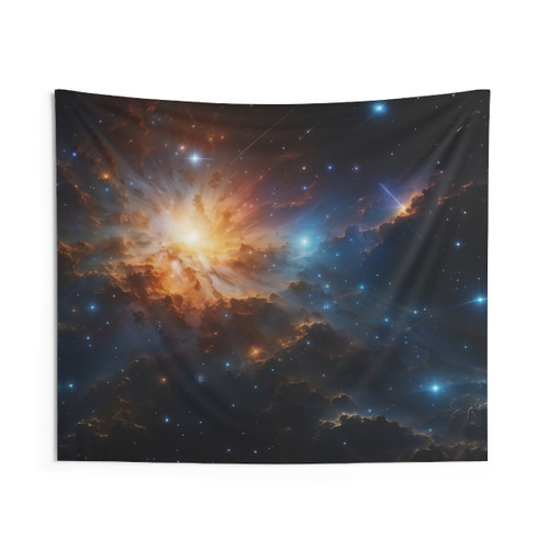 Galaxy Tapestry Featuring Outer Space, Stars, and Nebulae Artwork
