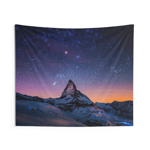 Mountain Galaxy Tapestry - Scenic Landscape Wall Art
