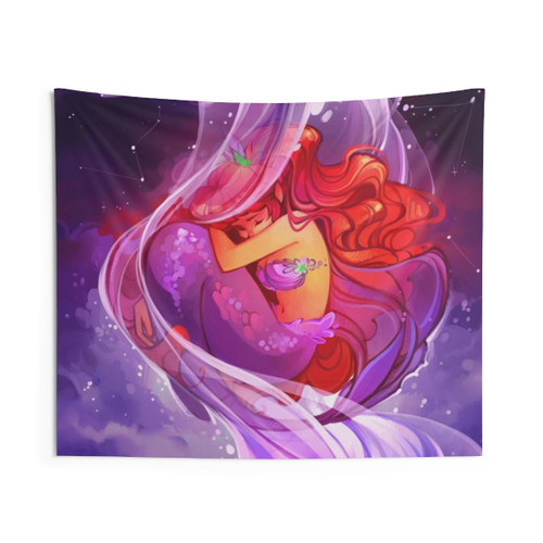 Starry galaxy tapestry featuring a cosmic design