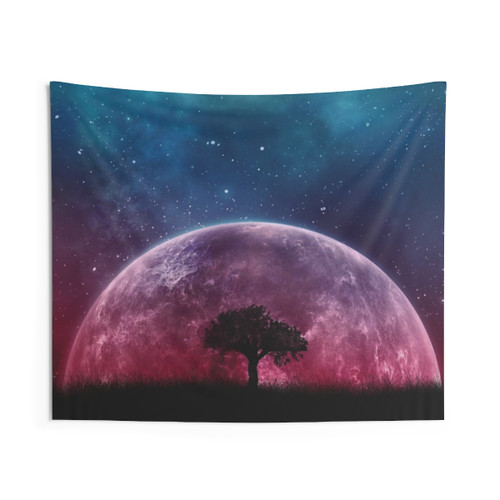 Space Tapestry Wall Hanging with Galaxy and Stars