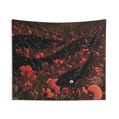Cosmic Garden Snake Tapestry