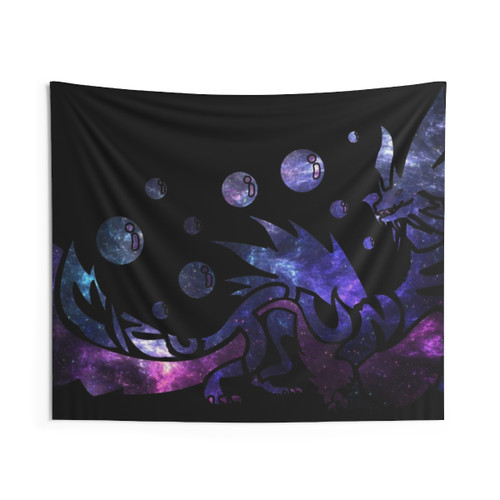 Monster Hunter World Mizutsune Tapestry with Galaxy Design