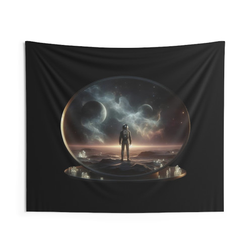 Cosmic Astronaut Tapestry: Journey Through Alien Worlds