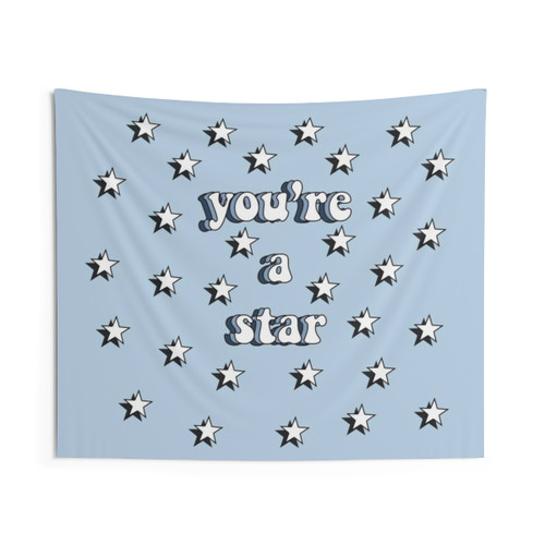Blue Star Tapestry - Trendy Galaxy Wall Decor