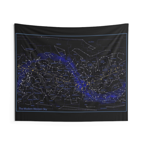 Vibrant Western Night Sky Tapestry Wall Hanging