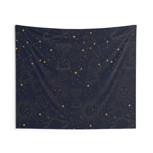 Celestial Witchy Pattern Tapestry Wall Hanging