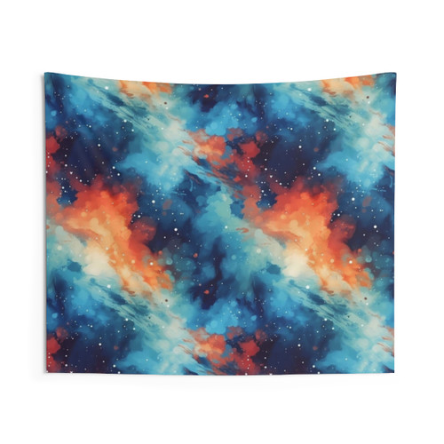 Space tapestry with nebula pattern and distant stars