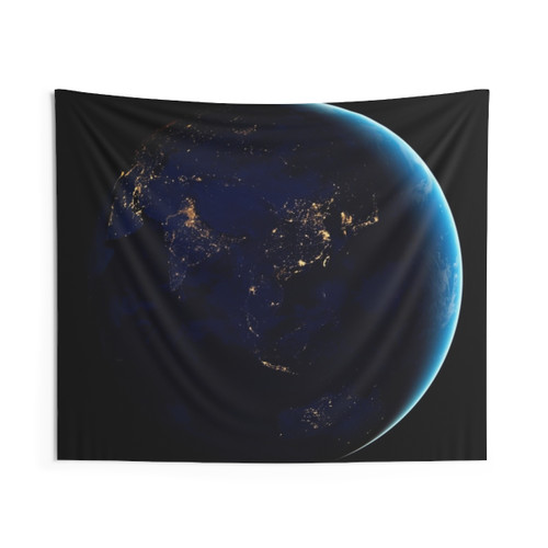Earth View from Space Tapestry