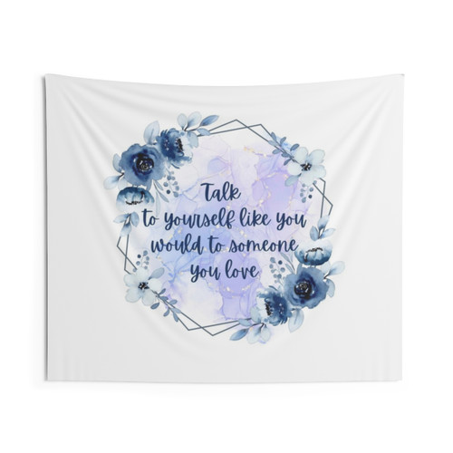 Brene Brown Inspirational Floral Tapestry
