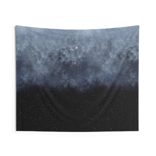 Blue Veiled Moon II Tapestry