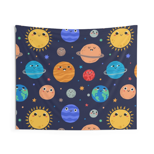 Colorful Planet Tapestry for Boys, Girls & Kids
