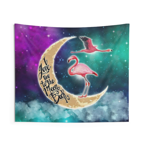 Flamingo Galaxy Love Tapestry - Unique Decor for Flamingo Lovers