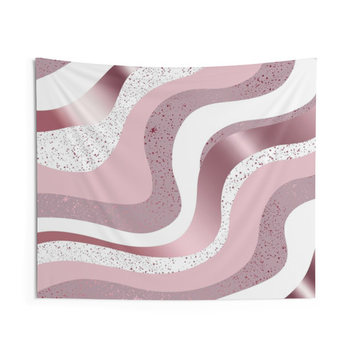 Groovy Rose Gold Tapestry - Modern Aesthetic Wall Hanging