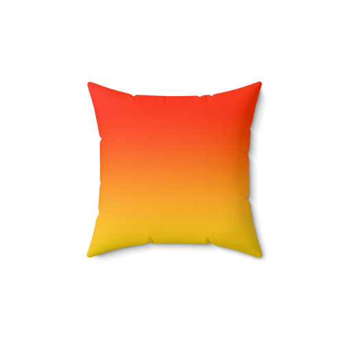 Ombre Gradient Pillow with Vibrant Orange, Red and Yellow Design