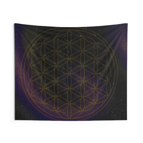 Cosmic Flower of Life Tapestry