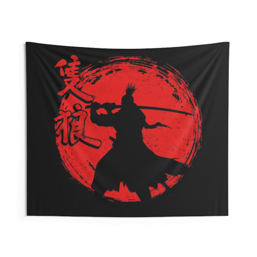 One-Armed Wolf Red Sun 3 Tapestry
