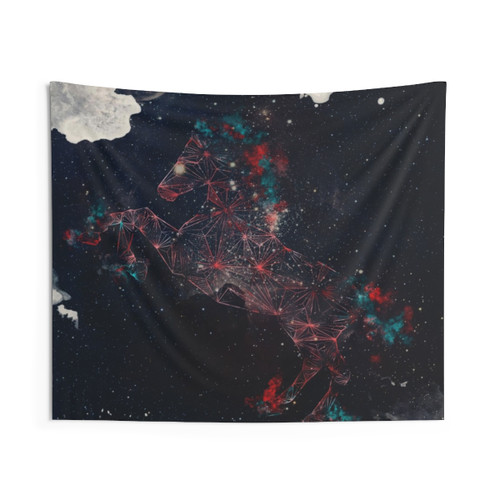 Celestial Horse Tapestry - Cosmic Equine Wall Hanging